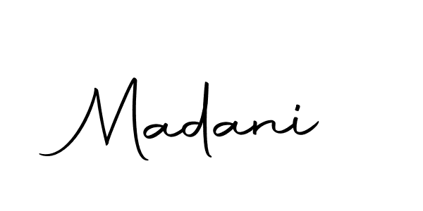 Design your own signature with our free online signature maker. With this signature software, you can create a handwritten (Autography-DOLnW) signature for name Madani. Madani signature style 10 images and pictures png