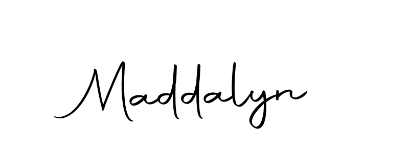 Make a beautiful signature design for name Maddalyn. With this signature (Autography-DOLnW) style, you can create a handwritten signature for free. Maddalyn signature style 10 images and pictures png