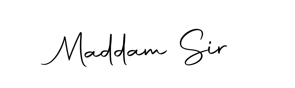 Design your own signature with our free online signature maker. With this signature software, you can create a handwritten (Autography-DOLnW) signature for name Maddam Sir. Maddam Sir signature style 10 images and pictures png