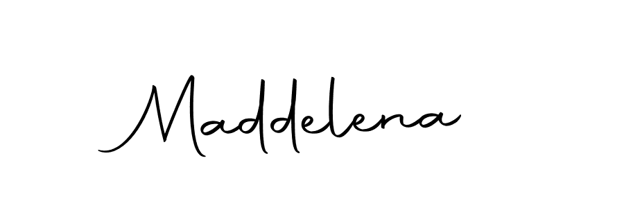 Use a signature maker to create a handwritten signature online. With this signature software, you can design (Autography-DOLnW) your own signature for name Maddelena. Maddelena signature style 10 images and pictures png