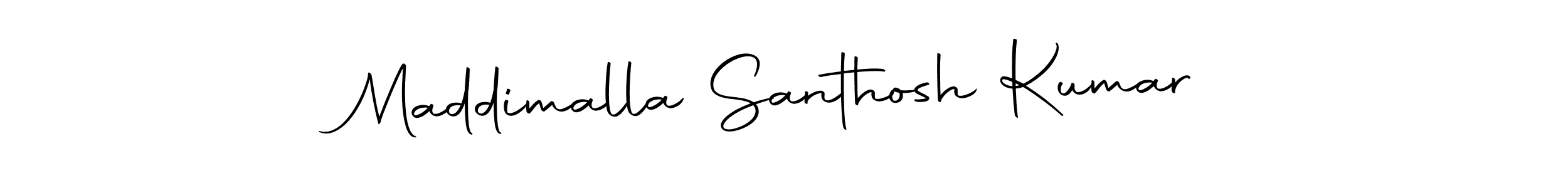 Create a beautiful signature design for name Maddimalla Santhosh Kumar. With this signature (Autography-DOLnW) fonts, you can make a handwritten signature for free. Maddimalla Santhosh Kumar signature style 10 images and pictures png