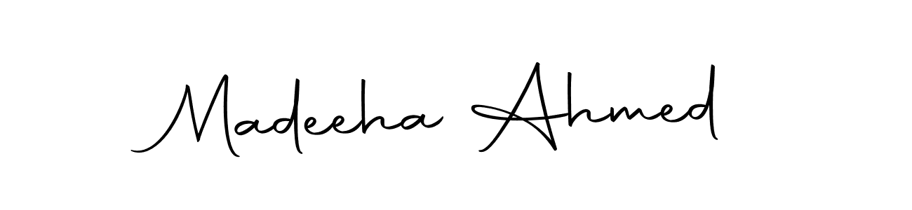 You should practise on your own different ways (Autography-DOLnW) to write your name (Madeeha Ahmed) in signature. don't let someone else do it for you. Madeeha Ahmed signature style 10 images and pictures png