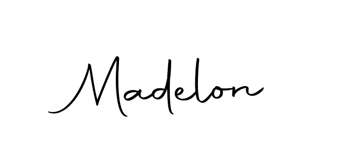 Madelon stylish signature style. Best Handwritten Sign (Autography-DOLnW) for my name. Handwritten Signature Collection Ideas for my name Madelon. Madelon signature style 10 images and pictures png