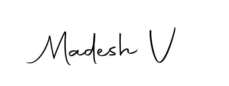 Madesh V stylish signature style. Best Handwritten Sign (Autography-DOLnW) for my name. Handwritten Signature Collection Ideas for my name Madesh V. Madesh V signature style 10 images and pictures png