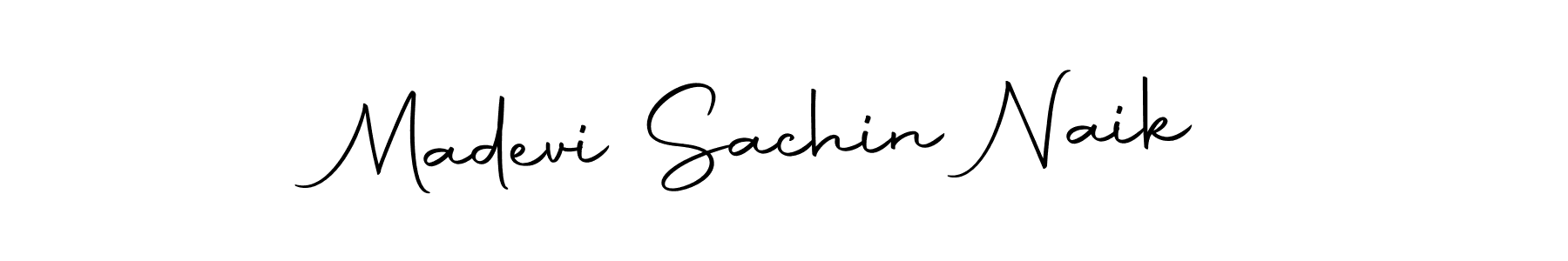 You should practise on your own different ways (Autography-DOLnW) to write your name (Madevi Sachin Naik) in signature. don't let someone else do it for you. Madevi Sachin Naik signature style 10 images and pictures png