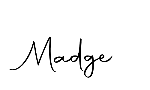 Use a signature maker to create a handwritten signature online. With this signature software, you can design (Autography-DOLnW) your own signature for name Madge. Madge signature style 10 images and pictures png