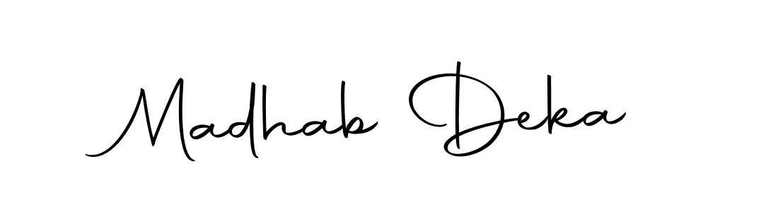 Madhab Deka stylish signature style. Best Handwritten Sign (Autography-DOLnW) for my name. Handwritten Signature Collection Ideas for my name Madhab Deka. Madhab Deka signature style 10 images and pictures png