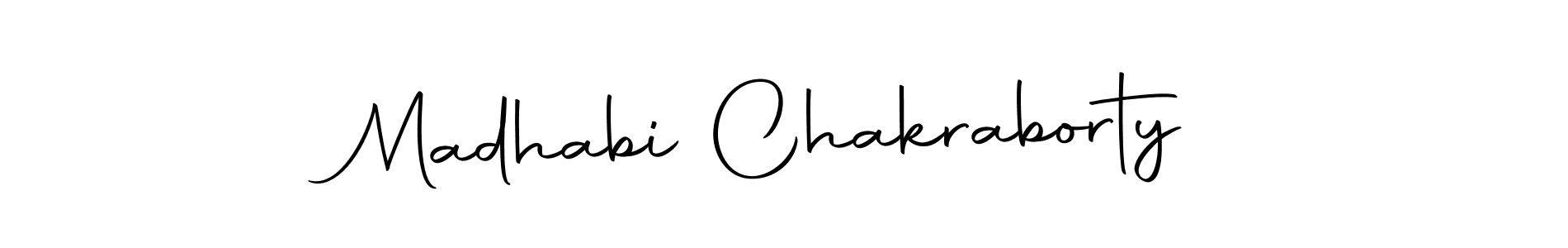 Design your own signature with our free online signature maker. With this signature software, you can create a handwritten (Autography-DOLnW) signature for name Madhabi Chakraborty. Madhabi Chakraborty signature style 10 images and pictures png