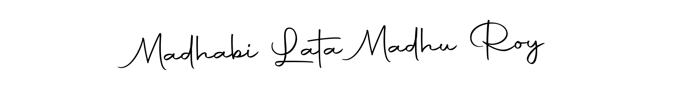 You should practise on your own different ways (Autography-DOLnW) to write your name (Madhabi Lata Madhu Roy) in signature. don't let someone else do it for you. Madhabi Lata Madhu Roy signature style 10 images and pictures png
