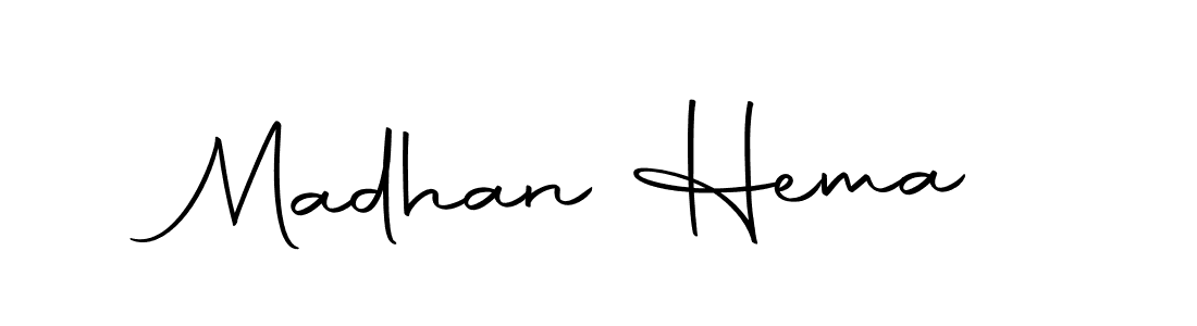 Design your own signature with our free online signature maker. With this signature software, you can create a handwritten (Autography-DOLnW) signature for name Madhan Hema. Madhan Hema signature style 10 images and pictures png