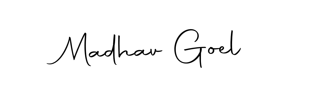 How to make Madhav Goel name signature. Use Autography-DOLnW style for creating short signs online. This is the latest handwritten sign. Madhav Goel signature style 10 images and pictures png