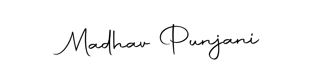 Madhav Punjani stylish signature style. Best Handwritten Sign (Autography-DOLnW) for my name. Handwritten Signature Collection Ideas for my name Madhav Punjani. Madhav Punjani signature style 10 images and pictures png