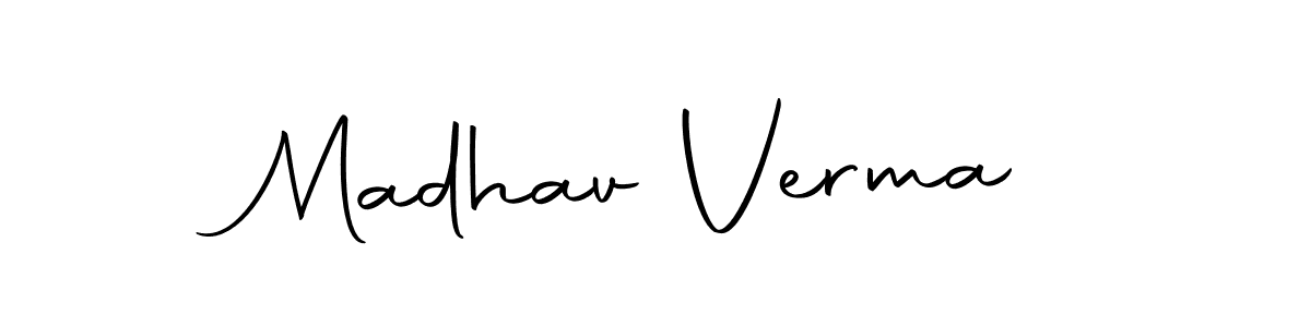 Use a signature maker to create a handwritten signature online. With this signature software, you can design (Autography-DOLnW) your own signature for name Madhav Verma. Madhav Verma signature style 10 images and pictures png