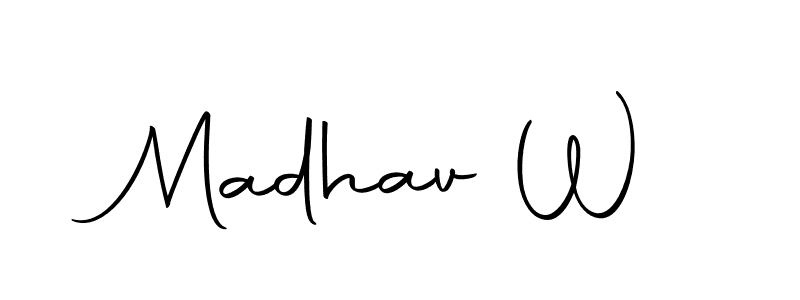 Madhav W stylish signature style. Best Handwritten Sign (Autography-DOLnW) for my name. Handwritten Signature Collection Ideas for my name Madhav W. Madhav W signature style 10 images and pictures png