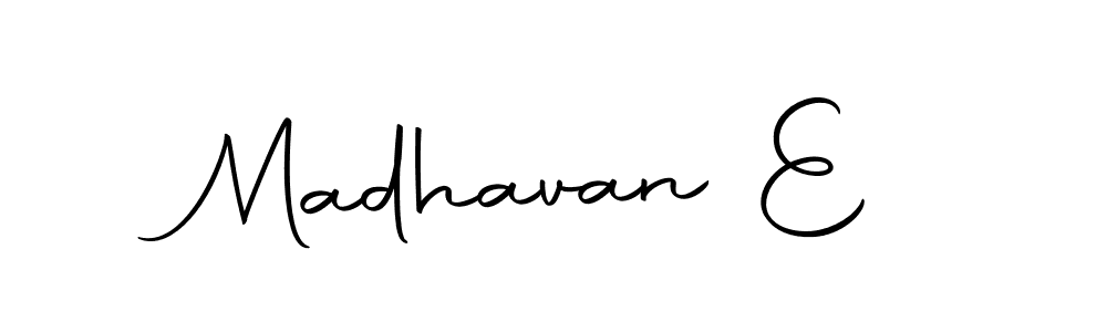 Design your own signature with our free online signature maker. With this signature software, you can create a handwritten (Autography-DOLnW) signature for name Madhavan E. Madhavan E signature style 10 images and pictures png