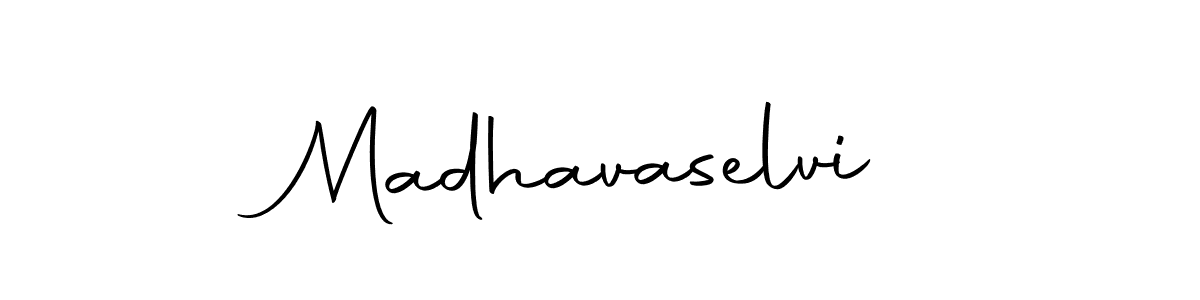 Design your own signature with our free online signature maker. With this signature software, you can create a handwritten (Autography-DOLnW) signature for name Madhavaselvi. Madhavaselvi signature style 10 images and pictures png