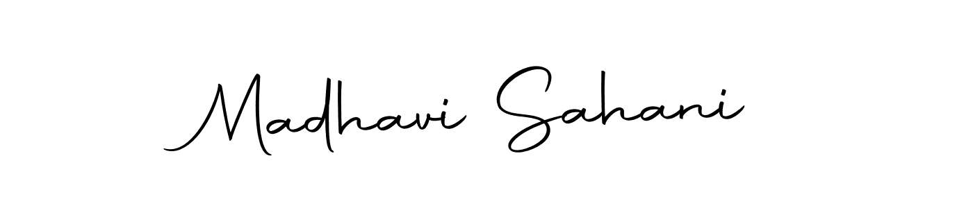 Use a signature maker to create a handwritten signature online. With this signature software, you can design (Autography-DOLnW) your own signature for name Madhavi Sahani. Madhavi Sahani signature style 10 images and pictures png