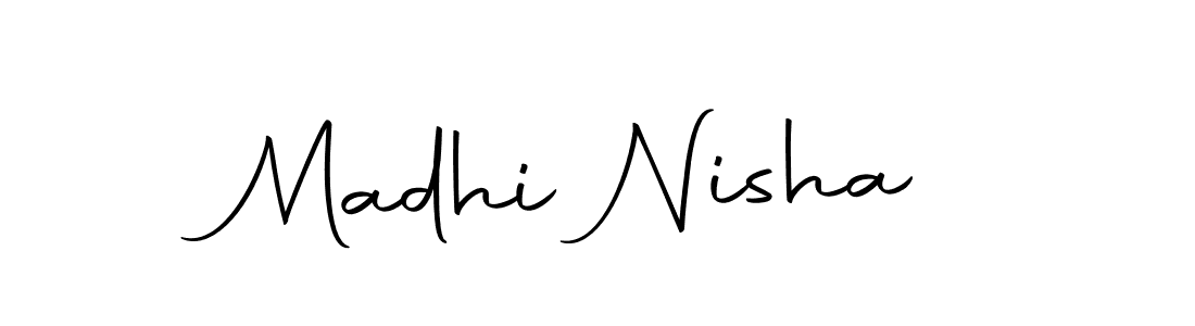 The best way (Autography-DOLnW) to make a short signature is to pick only two or three words in your name. The name Madhi Nisha include a total of six letters. For converting this name. Madhi Nisha signature style 10 images and pictures png