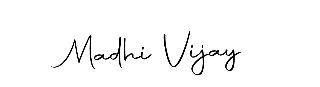 Create a beautiful signature design for name Madhi Vijay. With this signature (Autography-DOLnW) fonts, you can make a handwritten signature for free. Madhi Vijay signature style 10 images and pictures png