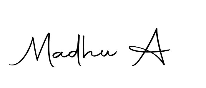 Make a beautiful signature design for name Madhu A. Use this online signature maker to create a handwritten signature for free. Madhu A signature style 10 images and pictures png