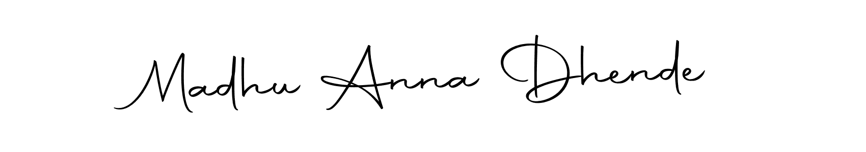 Autography-DOLnW is a professional signature style that is perfect for those who want to add a touch of class to their signature. It is also a great choice for those who want to make their signature more unique. Get Madhu Anna Dhende name to fancy signature for free. Madhu Anna Dhende signature style 10 images and pictures png