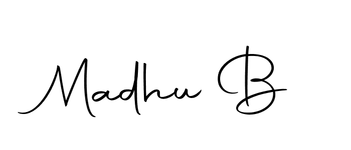 Make a short Madhu B signature style. Manage your documents anywhere anytime using Autography-DOLnW. Create and add eSignatures, submit forms, share and send files easily. Madhu B signature style 10 images and pictures png