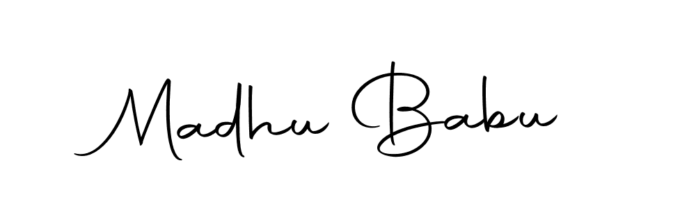 Use a signature maker to create a handwritten signature online. With this signature software, you can design (Autography-DOLnW) your own signature for name Madhu Babu. Madhu Babu signature style 10 images and pictures png