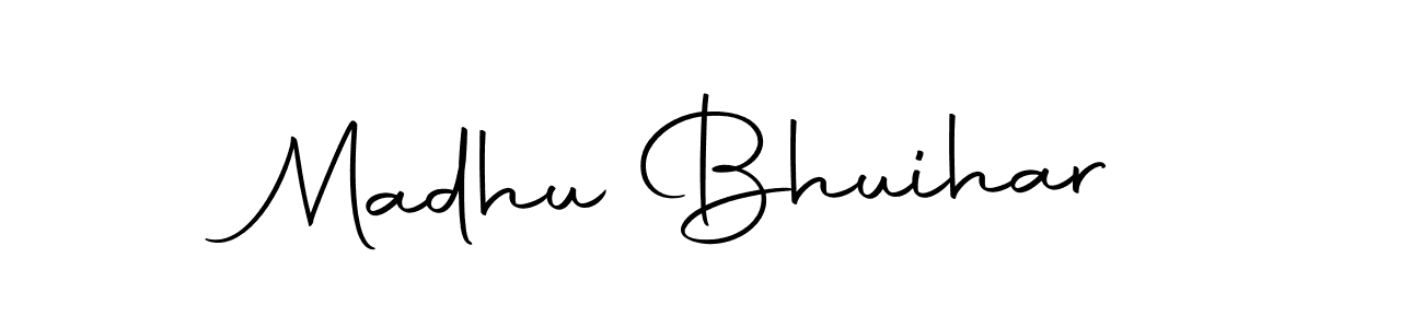 How to make Madhu Bhuihar name signature. Use Autography-DOLnW style for creating short signs online. This is the latest handwritten sign. Madhu Bhuihar signature style 10 images and pictures png