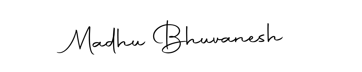 Also we have Madhu Bhuvanesh name is the best signature style. Create professional handwritten signature collection using Autography-DOLnW autograph style. Madhu Bhuvanesh signature style 10 images and pictures png