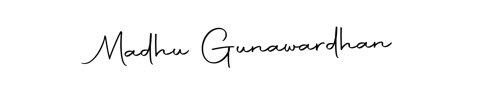 Design your own signature with our free online signature maker. With this signature software, you can create a handwritten (Autography-DOLnW) signature for name Madhu Gunawardhan. Madhu Gunawardhan signature style 10 images and pictures png