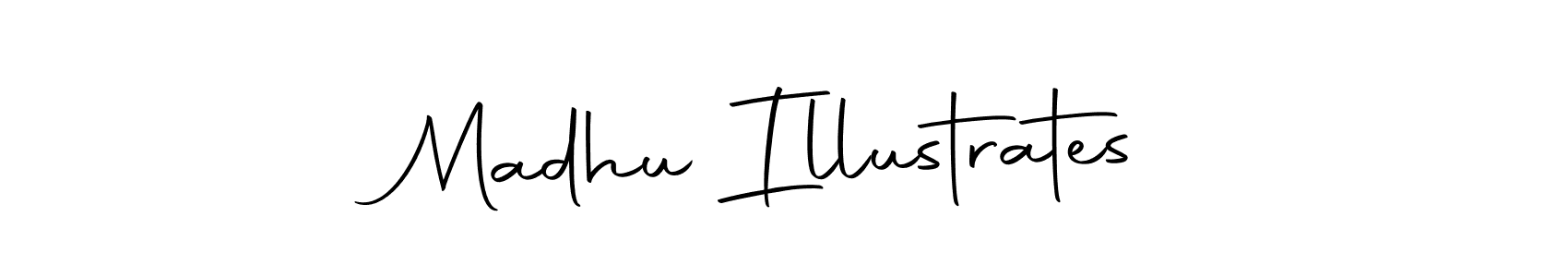 You should practise on your own different ways (Autography-DOLnW) to write your name (Madhu Illustrates) in signature. don't let someone else do it for you. Madhu Illustrates signature style 10 images and pictures png