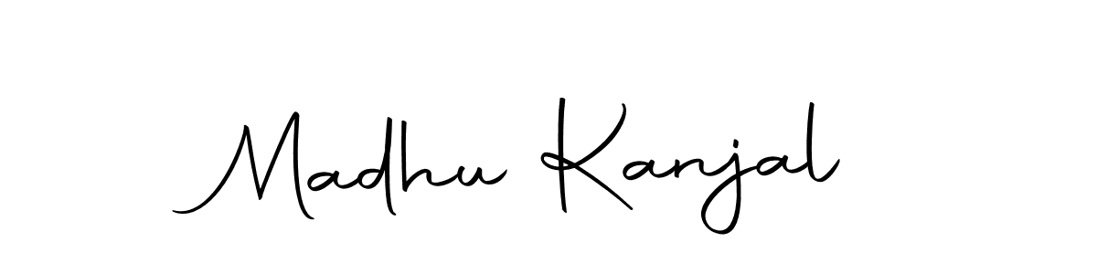 if you are searching for the best signature style for your name Madhu Kanjal. so please give up your signature search. here we have designed multiple signature styles  using Autography-DOLnW. Madhu Kanjal signature style 10 images and pictures png
