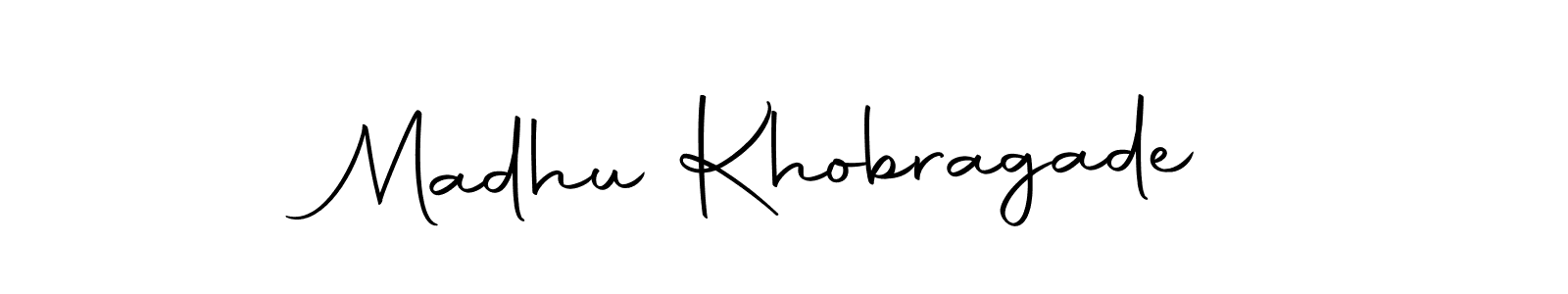 Use a signature maker to create a handwritten signature online. With this signature software, you can design (Autography-DOLnW) your own signature for name Madhu Khobragade. Madhu Khobragade signature style 10 images and pictures png