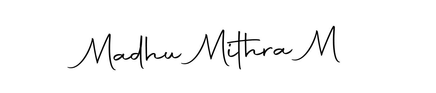 You can use this online signature creator to create a handwritten signature for the name Madhu Mithra M. This is the best online autograph maker. Madhu Mithra M signature style 10 images and pictures png