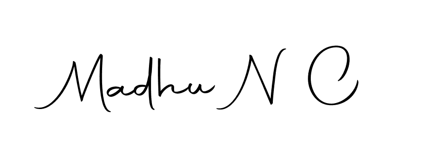 Use a signature maker to create a handwritten signature online. With this signature software, you can design (Autography-DOLnW) your own signature for name Madhu N C. Madhu N C signature style 10 images and pictures png