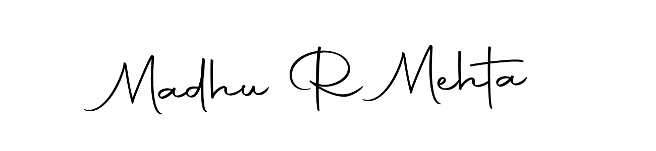 The best way (Autography-DOLnW) to make a short signature is to pick only two or three words in your name. The name Madhu R Mehta include a total of six letters. For converting this name. Madhu R Mehta signature style 10 images and pictures png
