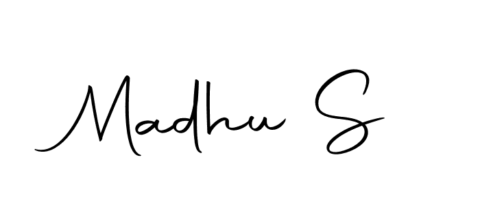 How to make Madhu S name signature. Use Autography-DOLnW style for creating short signs online. This is the latest handwritten sign. Madhu S signature style 10 images and pictures png