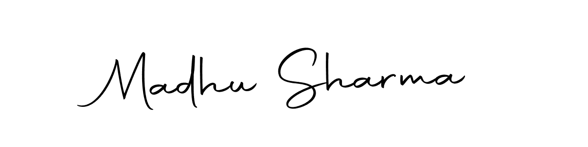 Make a beautiful signature design for name Madhu Sharma. With this signature (Autography-DOLnW) style, you can create a handwritten signature for free. Madhu Sharma signature style 10 images and pictures png