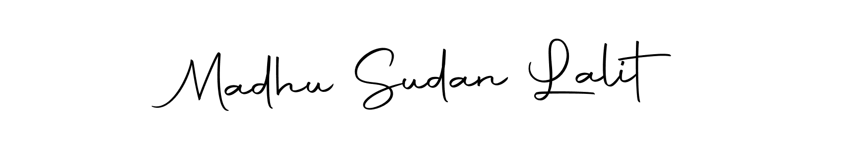 if you are searching for the best signature style for your name Madhu Sudan Lalit. so please give up your signature search. here we have designed multiple signature styles  using Autography-DOLnW. Madhu Sudan Lalit signature style 10 images and pictures png