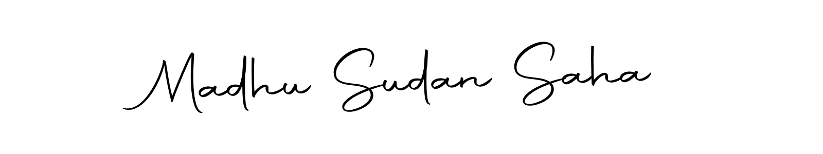 Design your own signature with our free online signature maker. With this signature software, you can create a handwritten (Autography-DOLnW) signature for name Madhu Sudan Saha. Madhu Sudan Saha signature style 10 images and pictures png