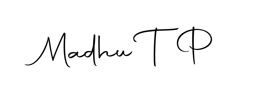 Autography-DOLnW is a professional signature style that is perfect for those who want to add a touch of class to their signature. It is also a great choice for those who want to make their signature more unique. Get Madhu T P name to fancy signature for free. Madhu T P signature style 10 images and pictures png