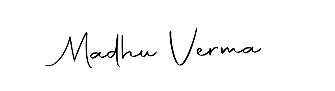 Make a short Madhu Verma signature style. Manage your documents anywhere anytime using Autography-DOLnW. Create and add eSignatures, submit forms, share and send files easily. Madhu Verma signature style 10 images and pictures png