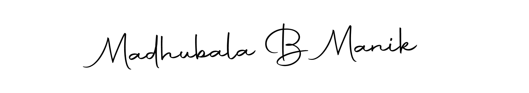 Make a beautiful signature design for name Madhubala B Manik. Use this online signature maker to create a handwritten signature for free. Madhubala B Manik signature style 10 images and pictures png