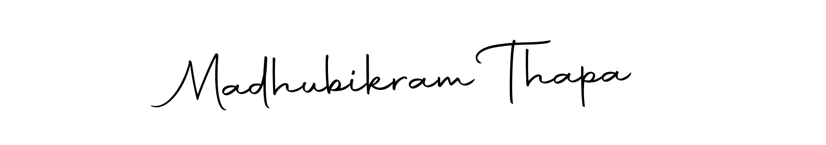 Madhubikram Thapa stylish signature style. Best Handwritten Sign (Autography-DOLnW) for my name. Handwritten Signature Collection Ideas for my name Madhubikram Thapa. Madhubikram Thapa signature style 10 images and pictures png