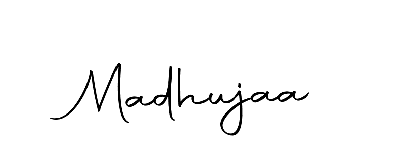 How to make Madhujaa signature? Autography-DOLnW is a professional autograph style. Create handwritten signature for Madhujaa name. Madhujaa signature style 10 images and pictures png