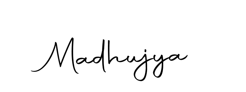 Design your own signature with our free online signature maker. With this signature software, you can create a handwritten (Autography-DOLnW) signature for name Madhujya. Madhujya signature style 10 images and pictures png