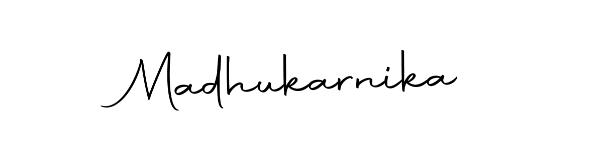 Use a signature maker to create a handwritten signature online. With this signature software, you can design (Autography-DOLnW) your own signature for name Madhukarnika. Madhukarnika signature style 10 images and pictures png