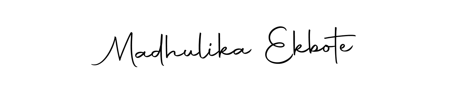 Design your own signature with our free online signature maker. With this signature software, you can create a handwritten (Autography-DOLnW) signature for name Madhulika Ekbote. Madhulika Ekbote signature style 10 images and pictures png