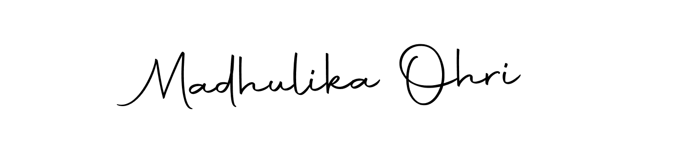 Also we have Madhulika Ohri name is the best signature style. Create professional handwritten signature collection using Autography-DOLnW autograph style. Madhulika Ohri signature style 10 images and pictures png