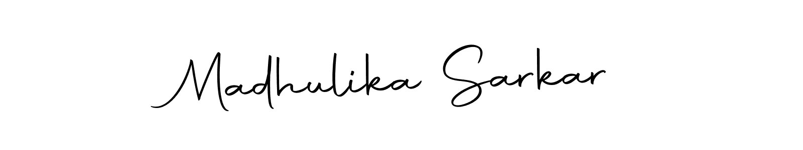 Design your own signature with our free online signature maker. With this signature software, you can create a handwritten (Autography-DOLnW) signature for name Madhulika Sarkar. Madhulika Sarkar signature style 10 images and pictures png